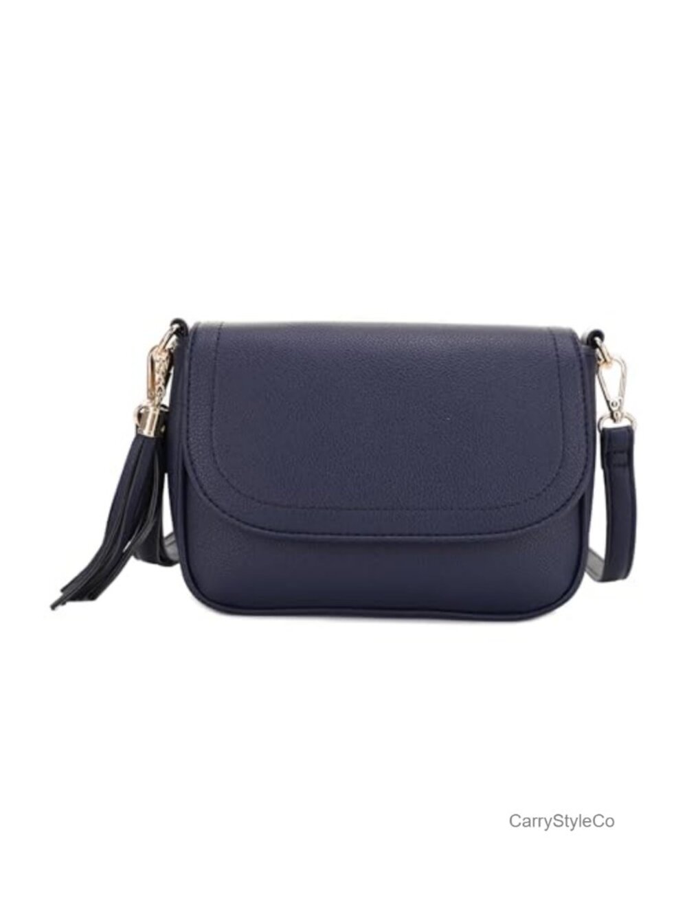 Small Crossbody Bag Vegan Leather Flap Saddle Purse Tassel Shoulder Bag